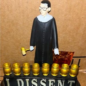 RBG I DISSENT Ruth Bader Ginsburg Menorah candle or oil